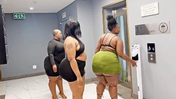 2 Huge Asses oiled up and fucked