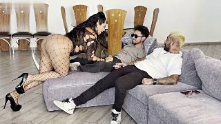 Gali Diva takes two cocks